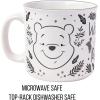 Silver Buffalo Disney Winnie the Pooh Fall Leaves Pattern Ceramic Camper Mug, 20 Ounces(Ceramic Camper Mug (20 Ounces))