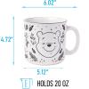 Silver Buffalo Disney Winnie the Pooh Fall Leaves Pattern Ceramic Camper Mug, 20 Ounces(Winnie the Pooh Fall Leaves)