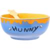 Silver Buffalo Disney Winnie the Pooh Hunny Pot Ceramic Bowl with Color Changing Spoon, 28 Ounces