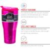 Silver Buffalo Double Walled Vacuum Insulated Stainless Steel Water Bottle, 20-ounce, Rose Gold(Classic Pink)