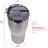 Silver Buffalo Double Walled Vacuum Insulated Stainless Steel Water Bottle, 20-ounce, Rose Gold(Gray)