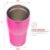 Silver Buffalo Double Walled Vacuum Insulated Stainless Steel Water Bottle, 20-ounce, Rose Gold(Matte Pink)