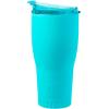 Silver Buffalo Double Walled Vacuum Insulated Stainless Steel Water Bottle, 20-ounce, Rose Gold(Matte Teal Blue)