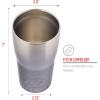 Silver Buffalo Double Walled Vacuum Insulated Stainless Steel Water Bottle, 20-ounce, Rose Gold(Ombre Silver)