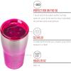 Silver Buffalo Double Walled Vacuum Insulated Stainless Steel Water Bottle, 20-ounce, Rose Gold(Pink)