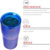 Silver Buffalo Double Walled Vacuum Insulated Stainless Steel Water Bottle, 20-ounce, Rose Gold(Royal Blue)