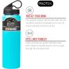 Silver Buffalo Double Walled Vacuum Insulated Stainless Steel Water Bottle, 20-ounce, Rose Gold(Water Bottle – Aqua Blue)