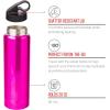Silver Buffalo Double Walled Vacuum Insulated Stainless Steel Water Bottle, 20-ounce, Rose Gold(Water Bottle – Magenta)