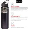 Silver Buffalo Double Walled Vacuum Insulated Stainless Steel Water Bottle, 20-ounce, Rose Gold(Water Bottle – Matte Black)