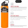 Silver Buffalo Double Walled Vacuum Insulated Stainless Steel Water Bottle, 20-ounce, Rose Gold(Water Bottle – Orange)