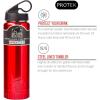 Silver Buffalo Double Walled Vacuum Insulated Stainless Steel Water Bottle, 20-ounce, Rose Gold(Water Bottle – Red)
