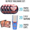 Silver Buffalo Friday the 13th 32 Pack Partyware Disposable Paper Plates and Napkins(Chucky (60 Pack))