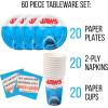 Silver Buffalo Friday the 13th 32 Pack Partyware Disposable Paper Plates and Napkins(Jaws (60 Pack))