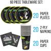 Silver Buffalo Friday the 13th 32 Pack Partyware Disposable Paper Plates and Napkins(Rick and Morty (60 Pack))