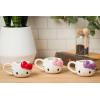 Silver Buffalo Friends Central Perk Logo 3 Pack Ceramic 3D Sculpted Mini Cup Set, Perfect as a Sugar, Cream, or Milk Set, 3.5 Ounces(Hello Kitty With Handle)