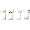 Silver Buffalo Friends Central Perk NYC 4pc. Tumbler Glass Set, 10 Ounces(16oz Quotes and Doodles)