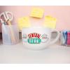 Silver Buffalo Friends Central Perk Vented Plastic w/Lid Ceramic Soup Mug, 24 Ounces