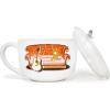Silver Buffalo Friends Central Perk Vented Plastic w/Lid Ceramic Soup Mug, 24 Ounces