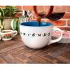 Silver Buffalo Friends Doodle Logo Soup Ceramic Mug, 1 Count (Pack of 1), white, 24 fluid ounce