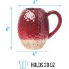 Silver Buffalo Game of Thrones Red Dragon Egg Ceramic 3D Sculpted Mug, 20 Ounces