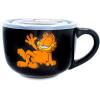 Silver Buffalo Garfield Ceramic Soup Mug with Vented Plastic Lid, 24 Ounces, 1 Count (Pack of 1)
