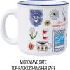 Silver Buffalo Gilmore Girls Luke’s Featuring Iconic Stars Hollow Locations Ceramic Camper Mug, 20 Ounces(Gilmore Girls)
