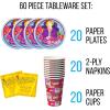 Silver Buffalo Golden Ticket Willy Wonka and the Chocolate Factory Themed Party Pack Set, 60 Piece