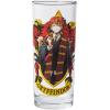 Silver Buffalo Harry Potter Gryffindor Squad Featuring Hermione Granger, Ron Weasley, and Fred and George Anime Style 4 Pack Tumbler Glass Set, 10 Ounces