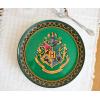 Silver Buffalo Harry Potter Hogwarts Crest Solid Diamond Pattern 4pc Melamine Plate Set, 10-Inches