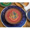 Silver Buffalo Harry Potter Hogwarts Crest Solid Diamond Pattern 4pc Melamine Plate Set, 10-Inches
