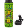 Silver Buffalo Harry Potter Hogwarts Stainless Steel Water bottle with Strap, 27-Ounces(Green)