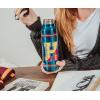 Silver Buffalo Harry Potter Hogwarts Stainless Steel Water bottle with Strap, 27-Ounces(Harry Potter)