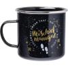 Silver Buffalo Harry Potter Mischief Managed ‘I Solemnly Swear I Am Up to No Good” Quote and Marauders Map Enamel Camper Mug, 21 Ounces