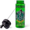 Silver Buffalo Harry Potter Movie 1-8 Slytherin Crest with Dashes Tritan Water Bottle, 20 Ounces