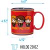 Silver Buffalo Harry Potter vs Malfoy Anime Style Ceramic Camper Mug, 20 Ounces(20oz Dots Animated Trio)
