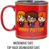 Silver Buffalo Harry Potter vs Malfoy Anime Style Ceramic Camper Mug, 20 Ounces(20oz Dots Animated Trio)