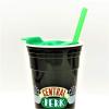 Silver Buffalo Hello Kitty Face Logo Plastic Tumbler with Lid and Straw, 32 Ounces(Black)