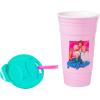 Silver Buffalo Hello Kitty Face Logo Plastic Tumbler with Lid and Straw, 32 Ounces(Golden Girls Group)