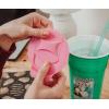 Silver Buffalo Hello Kitty Face Logo Plastic Tumbler with Lid and Straw, 32 Ounces(Golden Girls Squad)