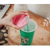 Silver Buffalo Hello Kitty Face Logo Plastic Tumbler with Lid and Straw, 32 Ounces(Golden Girls Squad)