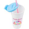 Silver Buffalo Hello Kitty Face Logo Plastic Tumbler with Lid and Straw, 32 Ounces(Hello Kitty Rainbow Flowtie)