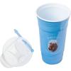 Silver Buffalo Hello Kitty Face Logo Plastic Tumbler with Lid and Straw, 32 Ounces(Parks and Recreation)