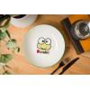 Silver Buffalo Hello Kitty and Friends Keroppi Popcorn and Apple Pattern Ceramic Dinner Pasta Bowl, 9 Inches