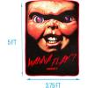 Silver Buffalo MGM The Amityville Horror “Home Sweet Home” Screen Print Plush Raschel Throw Blanket, 45″ x 60″(Chucky Wanna Play)
