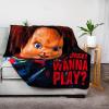 Silver Buffalo MGM The Amityville Horror “Home Sweet Home” Screen Print Plush Raschel Throw Blanket, 45″ x 60″(Hi I’m Chucky)