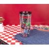 Silver Buffalo Marvel Avengers Featuring Spider-Man, Captain America, Thor, Hulk, and Iron Man Double Wall Travel Tumbler with Slide Close Lid, 20 Ounces