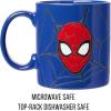 Silver Buffalo Marvel Comics Spiderman Wax Resist Ceramic Mug, 20 Ounces, Blue/Multi, 20oz