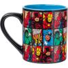Silver Buffalo Marvel Deadpool Nerdin Since the 90s Ceramic Camper Mug, 20 Ounces(Avengers Comics Grid)