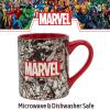 Silver Buffalo Marvel Deadpool Nerdin Since the 90s Ceramic Camper Mug, 20 Ounces(Classic Collage)