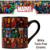 Silver Buffalo Marvel Deadpool Nerdin Since the 90s Ceramic Camper Mug, 20 Ounces(Marvel Comics Grid)